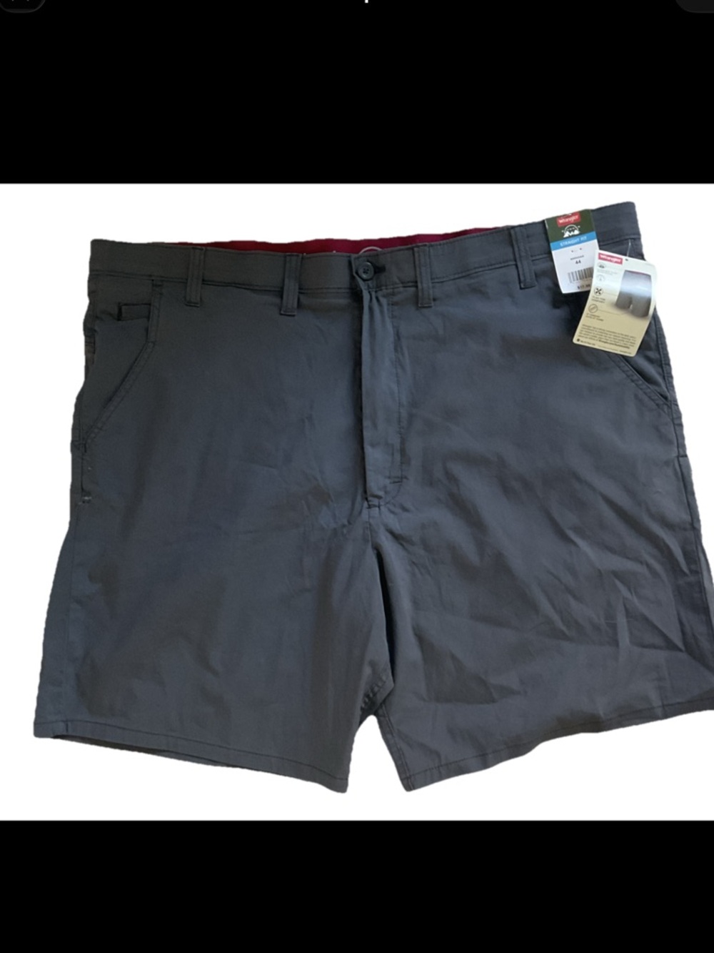 NEW Wrangler Outdoor Performance Men’s Straight Fit Dk. Gray Shorts 44/ 8.5”